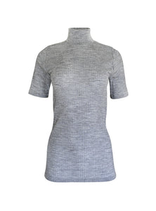 EGI Exclusive Merino Wool Blend Top with Short Sleeves. Proudly Made in Italy.