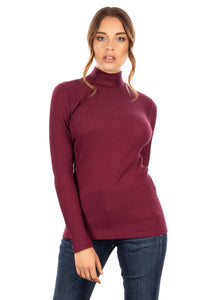 Remera de cuello alto y mangas largas en mezcla de lana merino de la colección exclusiva de EGI. Fabricada con orgullo en Italia.