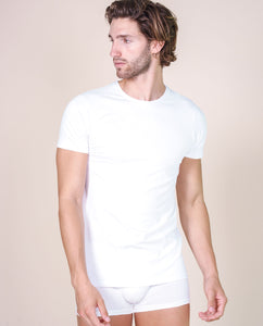 BASIC COTTON Free Spirit Premium Quality 100% Cotton Men's Crew Neck T-Shirt. Proudly Made in Italy.