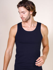 BASIC COTTON Free Spirit Premium Quality Cotton Men's Muscle Tank Top. Proudly Made in Italy.