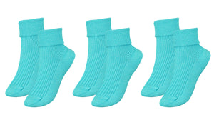 Essentials Women's Turn Cuff Socks, 6 Pairs