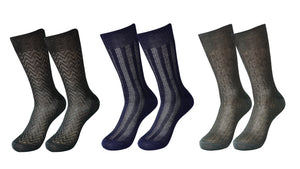 tittimitti® 100% シルケット加工「Filo di Scozia」コットン製メンズドレス&トラウザーソックス。3足パック。イタリア製