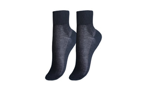 tittimitti® 100% Mercerized Cotton "Filo di Scozia" Women's Ankle Socks. 3-Pack. Made in Italy.