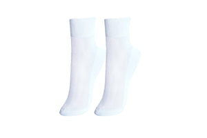 tittimitti® 100% Mercerized Cotton "Filo di Scozia" Women's Ankle Socks. 3-Pack. Made in Italy.